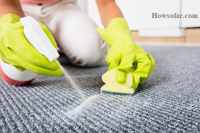 how to clean a carpet by hand